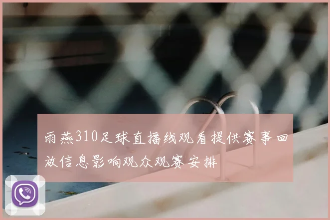 雨燕310足球直播线观看提供赛事回放信息影响观众观赛安排